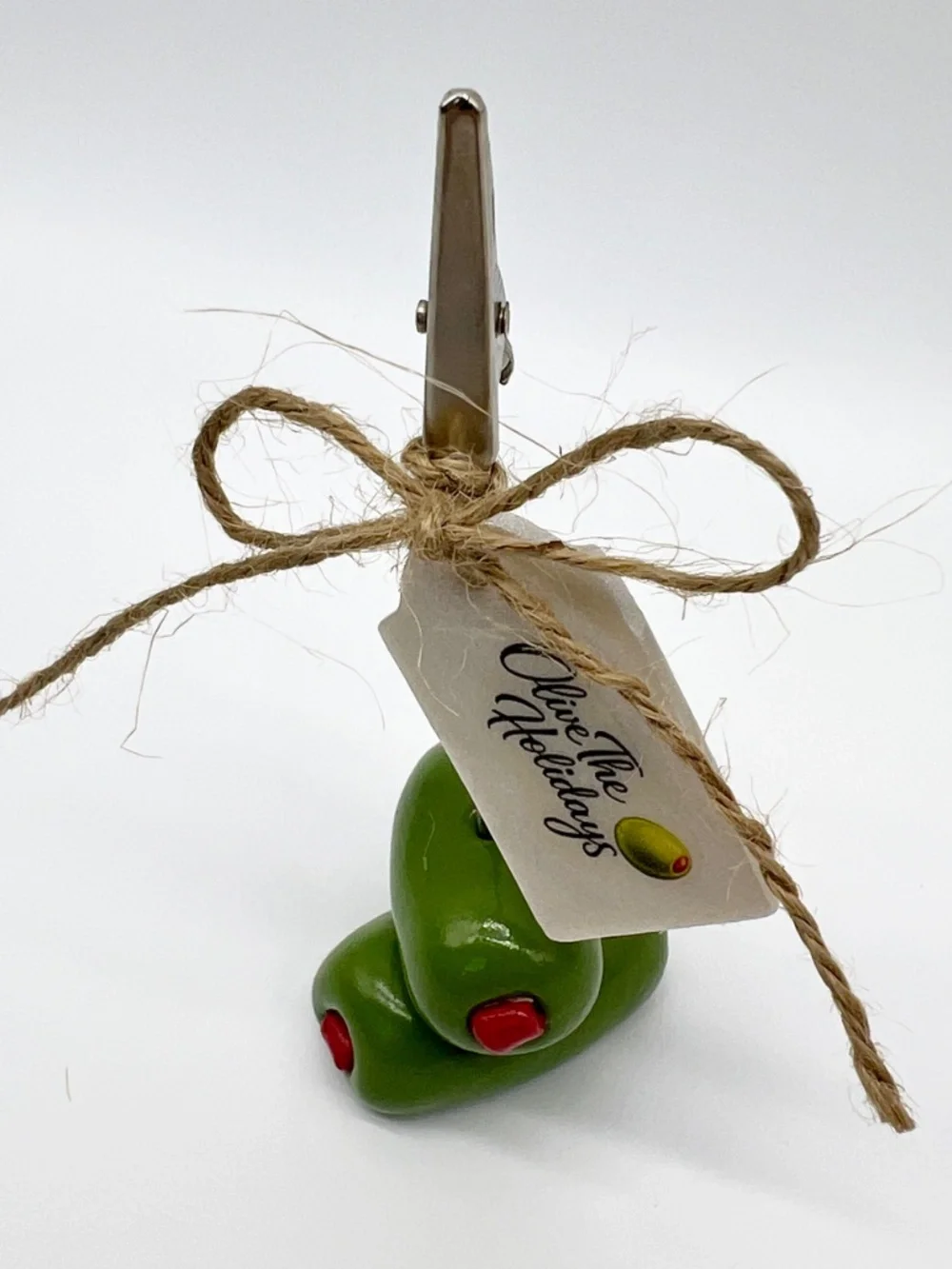 Olive The Holidays Photo Holder, Ornament & Gift Jar | Handmade Green Olive